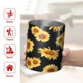 thumbnail image 5 of 12oz Coffee Tumblers Black Yellow Sunflower Pattern Stainless Steel Vacuum Insulated Travel Tumbler Coffee Cups Mug with Lid and Straw with Cleaning Brush for Cold & Hot Drinks, 5 of 5