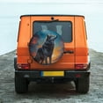 thumbnail image 6 of Naloa Moonlit Night Sky Wolf PVC Leather Spare Tire Wheel Cover for Car Truck SUV Camper Trailer Universal Fit many size15 inch, 6 of 6