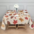 thumbnail image 3 of Autumn Fall Leaves Pattern Square Tablecloth,Waterproof Square Table Cover,Wipeable Spillproof Washable Table Cover for Home Kitchen Party Decor 42"X42"(107x107cm), 3 of 6