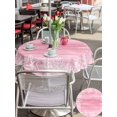 thumbnail image 5 of Outdoor Tablecloth with Umbrella Hole for Patio/Picnic/Party/Camping, Pink Coastal Waterproof Table Cloth Round Cover Washable, Summer Ocean Sea Ombre Starfish Corals (Dia 60"), 5 of 8