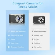 4K Digital Camera,48 MP Auto Focus Camera Selfie with Front and Rear Dual Lens with 32GB Card,1 Batteries,16x Digital Zoom,Compact Travel Blog Camera Perfect Gift for Teenagers Beginners
