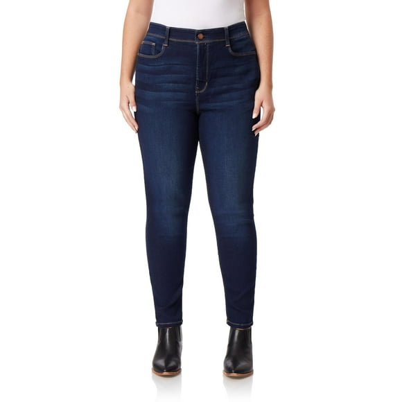 Angels Forever Young Womens 360 Sculpt Skinny Mid-Rise (Standard and Plus) Jeans, Sofia, 22 Plus