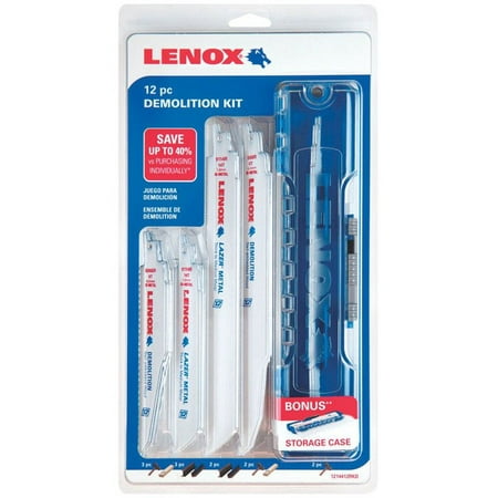 Lenox Assorted in. Bi-Metal Reciprocating Saw Blade Set Multi TPI 12 pk