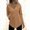 Khaki, variant on Dpytoraw Women's V Neck Hoodie, Plaid Print Drawstring Pullover with Pocket Beige L