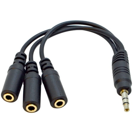 9' Usb Audio - Seismic Audio 9 Inch 3.5mm Stereo Male to Three 3.5mm Female Audio Splitter Cable 1/8