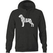 Rottweiler Dog Lover Pet Lover Hoodie for Big Men 3XL Dark Grey
