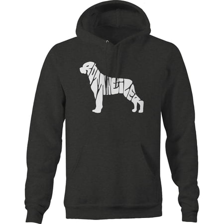 Rottweiler Dog Lover Pet Lover Hoodies for Men Large Dark Grey