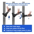 thumbnail image 2 of 4x Weight Plate Holder for 2x2 Inch Power Rack ,Power Rack Attachment for Weight Plates ,Weight Storage Rack,4 x Weight Plate Holder(50 Austrian pole bell plates, 50 square tubes),Black, 2 of 6