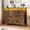 Retro, variant on Farmhouse 8 Drawer Dresser with Charging Station & LED Lights, Slim Wooden Bedroom Dresser, Rustic Chest of Drawers Clothes Storage Organizer for Closet Dorm Apartments, White