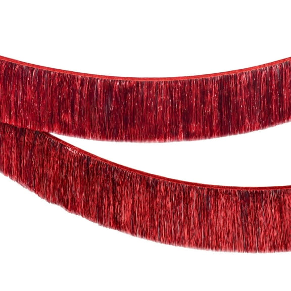 KatchOn, XtraLarge Red Fringe Banner - 6.5 Feet, Pack of 2 | Red Ceiling Tinsel for Christmas Decorations | Red  Christmas Tinsels | Xmas Decorations | Merry Christmas Decorations