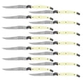 thumbnail image 1 of Cuchillos Franceses Alto Temple Laguiolelvory 14 Pzas 23 cm Marfil Acero Inoxidable Cuchillo para carne., 1 of 4