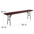 thumbnail image 3 of Bowery Hill 18" x 96" Folding Table in Mahogany, 3 of 7