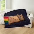 thumbnail image 5 of CafePress - IRL Nyan Pop Tart Cat Throw Blanket - Soft Fleece Throw Blanket, 50"x60" for All Ages, 5 of 5