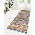 thumbnail image 2 of Unique Loom Gemstone Collection Area Rug - Topaz (2' 6" x 12' 2" Runner, Multi/ Blue), 2 of 4