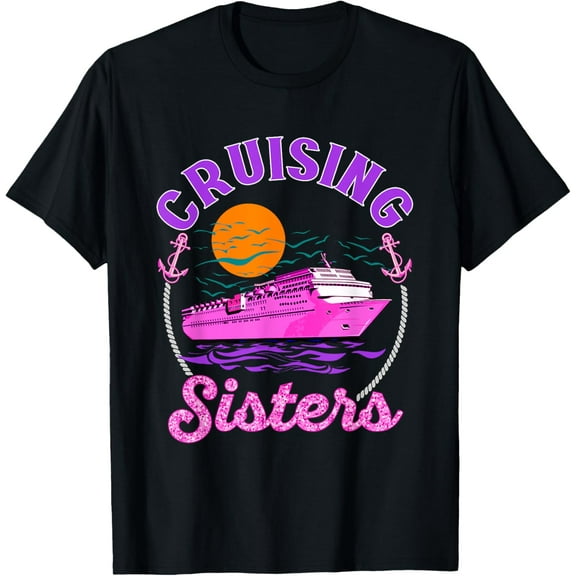 Playful Comfort Tee - Cute Cruising Sisters Women Girls Cruise Lovers Sailing Trip T-Shirt