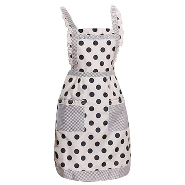 VogueV Waterproof Polka Dot Princess Apron for Cooking A