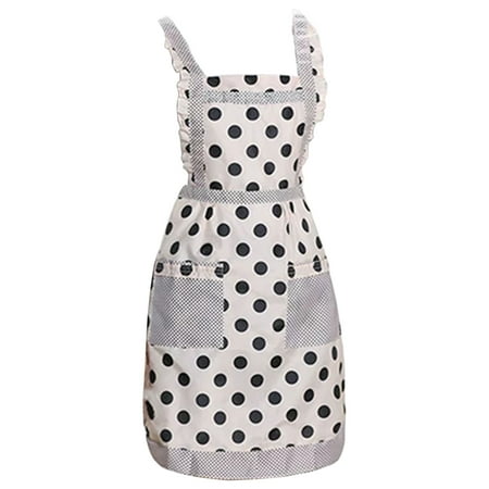 

JSCDRPDWL Thickened Double Layer Princess Apron with Two Pocket Is Available In Many Styles Kitchen Supplies Splash-proof Oil