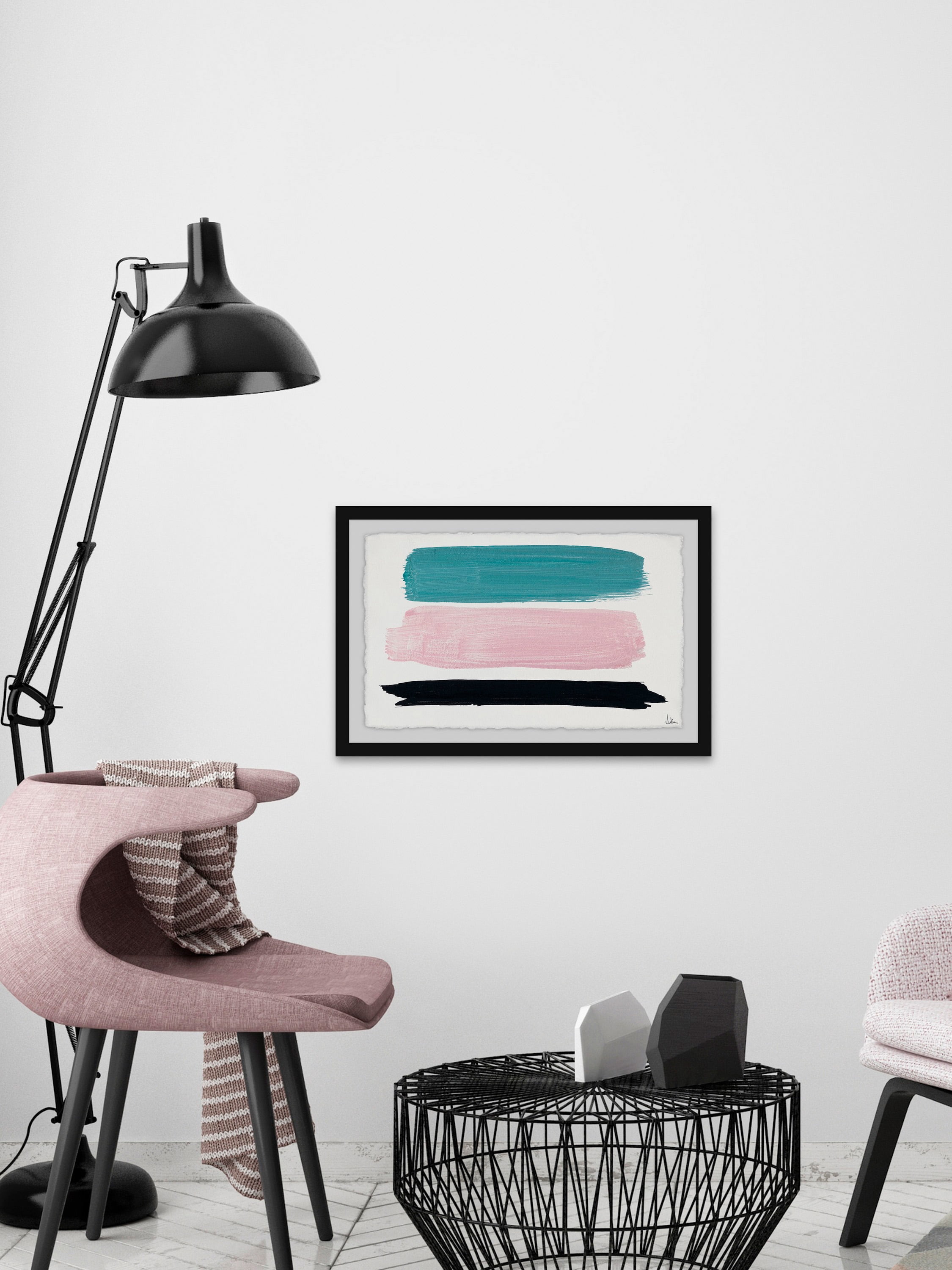 Horizontal Swatches Framed Painting Print