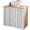 White, variant on White Boho Cabinet Curtains 35"W x 35"L, Country Abstract Black Geometric Striped Sink Skirt for Bathroom Vanity Kitchen Self Adhesive, Dust-Proof Privacy Curtain for Shelves Closet Laundry Pantry