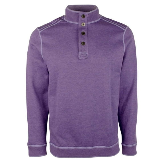 Tommy Bahama Men's Flipfield Snap Mock Pullover Sweatshirt CVHthr Small