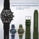 thumbnail image 2 of Pulsera azul y verde de alta calidad para reloj IWC de piel auténtica de nailon Big Pilot Little Prince Mark 18, correa de reloj de 20, 21 y 22 mm, 2 of 5