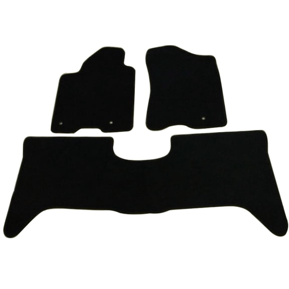 Ikon Motorsports Compatible with 04-10 Nissan Armada Infiniti QX56 Titan OE Factory Style Black Nylon Carpet Car Floor Mats Front Rear 3pcs 2004 2005 2006 2007 2008 2009 2010