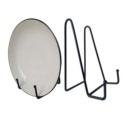 

Tabletop Plate Dish Display Holder Picture Shelf Organizer Metal Frame Holder Stand for Home Kitchen Living Room