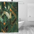 thumbnail image 4 of Green Gold Marble Shower Curta inch 72x72 inch For Bathroom, Waterproof Fabric Quick Dry Soft Decoration Set, 4 of 5