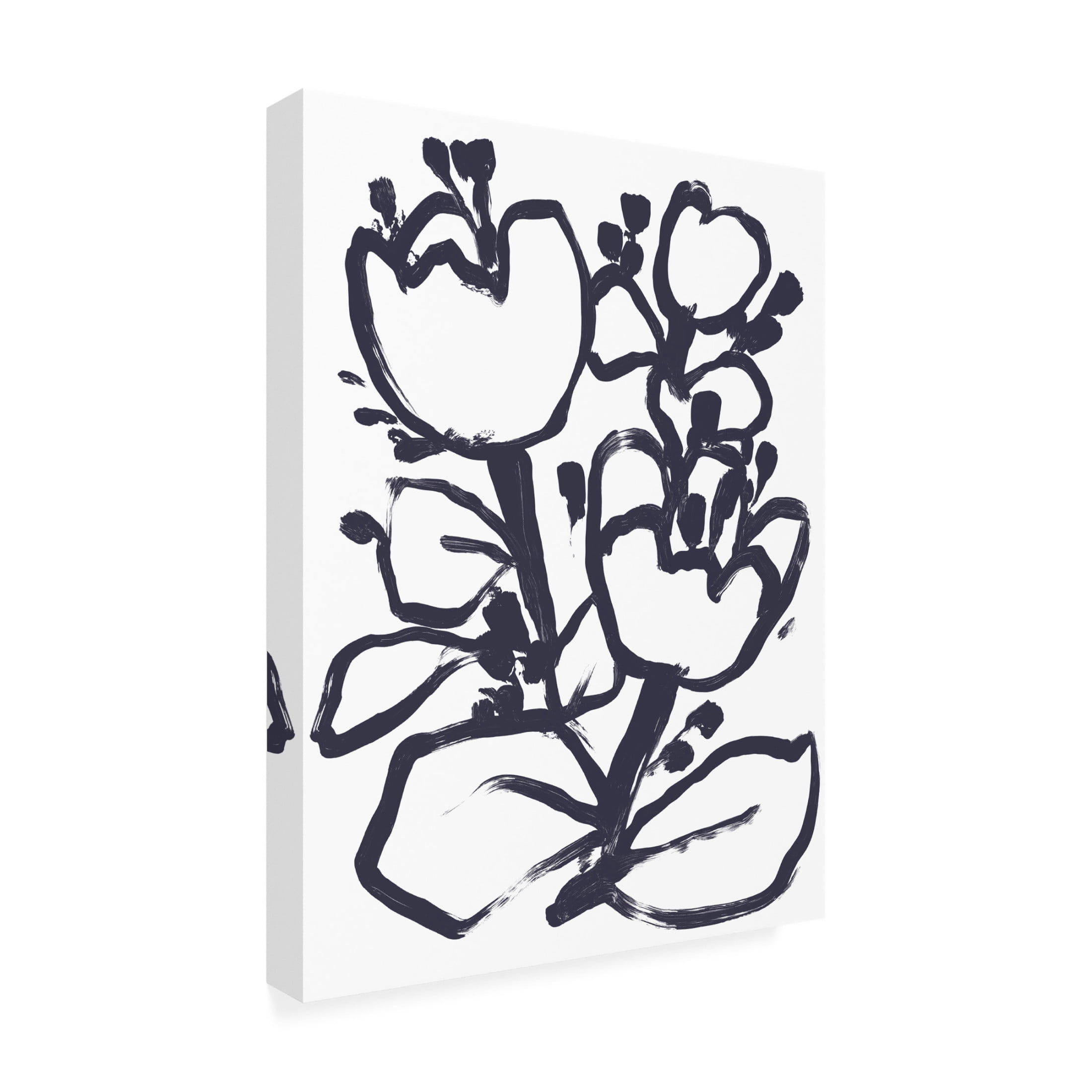 Trademark Fine Art June Erica Vess  Carbon Flower II Canvas Wall Art