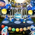 thumbnail image 3 of Outer Space Party Decorations, 109pcs Space Birthday Decorations Set Includes Galaxy Birthday Banner Balloons Tablecloth Cake Decorations etc Space Themed Party Decorations, 3 of 9