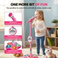 thumbnail image 4 of Microphone with Stand, 2026 New Karaoke Machine, Portable Singing Toy for Parties, Colorful Lights Microphone (Black), 4 of 8