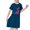 C Dark Blue, variant on Auroural Girls Nightgowns 4T 3-12 Years Children's Fashion Printed Dreamy Pajamas Mid Calf Nightgown