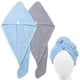 thumbnail image 1 of 1 toalla de pelo para mujer, toalla de secado de pelo de microfibra suave de secado rápido, gorro de baño, turbante de pelo absorbente para secar cabello rizado, grueso y largo, 1 of 5