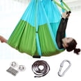 thumbnail image 1 of 2.5*1.5m Anti-Gravity Yoga Hammock Flying Swing Aerial Traction Device Swing Trapeze Set Home Gym Hanging BeltDouble Blue1 He Qiyong unisex, 1 of 1
