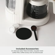 Thyme & Table 12-Cup Programmable Drip Coffee Maker with 60oz Water Reservoir, 4 Brew Modes, and Warming Plate, Sand White
