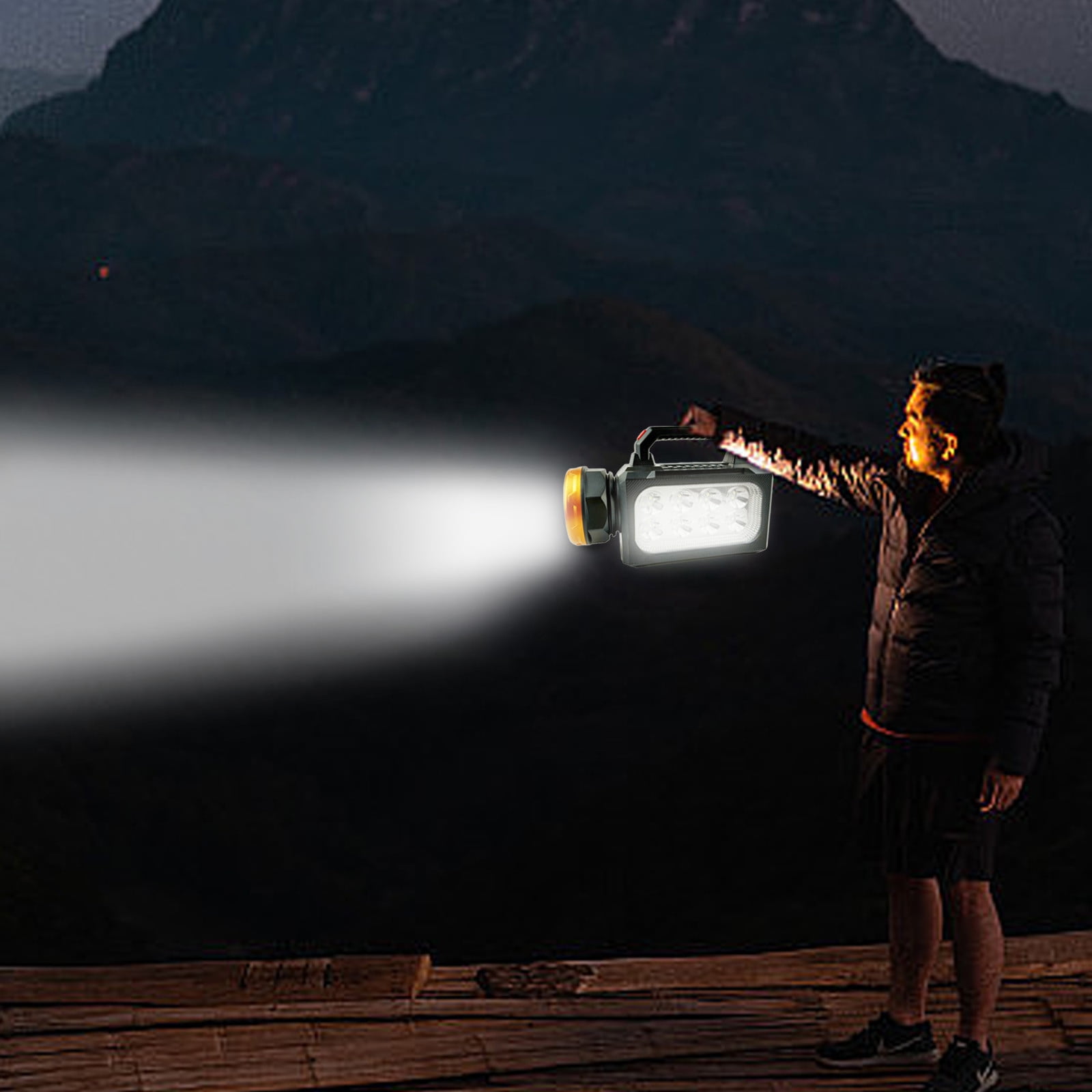 Solar Lamp | Super Bright LED Camping Lantern | USB & Solar Rechargeable Flashlight | IPX65 Waterproof | 2400mAh Battery | Multi-Mode Emergency Tent Light | Portable Handheld Design