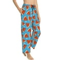 thumbnail image 2 of Uemuo Cartoon Watermelon Pattern Women's Wide Leg Palazzo Lounge Pants with Pockets Light Weight Loose Comfy Casual Pajama Pants-XX-Large, 2 of 9