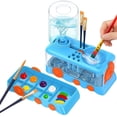 thumbnail image 1 of Upgraded Cartoon Paint Brush Cleaner with Tray, Holder & Drain Blue, 1 of 5