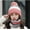 Pink, variant on 2Pcs/Set Winter Women Hat and Scarf Set Soft Warm Pompoms Cable Beanie Hat Knitted Cap Thick Neck Scarf