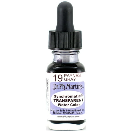 UPC: 0090385419504 | Dr. Ph. Martin s Synchromatic Transparent Water Color  0.5 oz  Payne s Gray (19)