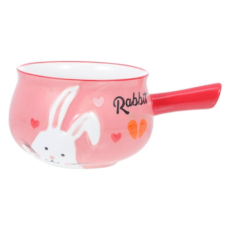 

Ceramic Food Bowl Breakfast Bowl Salad Container Food Serving Bowl with Handle