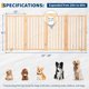 thumbnail image 2 of Yeshouse puerta de seguridad para perros de madera sin pintar, valla plegable independiente para mascotas, ideal para casas, escaleras y puertas, diseño práctico, fácil de mover y usar en interiores, 2 of 7