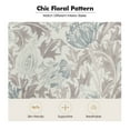 thumbnail image 5 of Wingback Armchairs Set of 2 Accent Chairs Floral Upholstered Sofa Wood Legs Lounge Seat Removable Cushion Home Living Room, 5 of 6