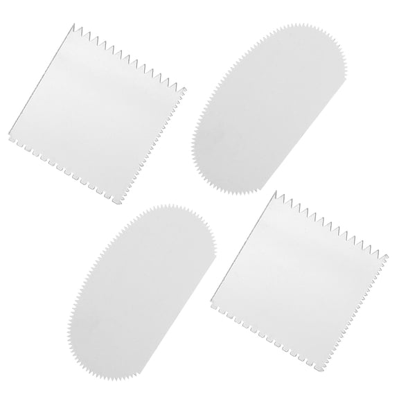 Healifty Premium Clay Molding Scraper Silver Stainless Steel for DIY Pottery 4Pcs
