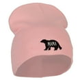 thumbnail image 4 of Mama Bear Embroidered Knitted Short Beanie - Pink OSFM, 4 of 5