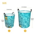 thumbnail image 3 of Rateoe Coral And Seashell On The Beach Pattern Round Laundry Hamper Basket, Tall Hamper Basket for Blanket Storage, Nursery Clothes Hamper for Laundry in Bedroom and College Dorm-Medium, 3 of 6