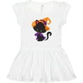 thumbnail image 3 of Inktastic Halloween Cat, Cute Cat, Black Cat, Witch Hat Girls Toddler Dress, 3 of 5