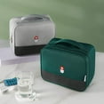 thumbnail image 4 of Bolsa de primeros auxilios con cremallera, organizador de medicamentos, bolsa de transporte vacía de emergencia con tela Oxford, estuche de viaje para pastillas con asa, bolsas médicas, 4 of 8