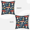 thumbnail image 3 of Kll Colorful Mushrooms Decorative Throw Pillow Covers Velvet Soft For Couch Sofa Bedroom Living Room Outdoor -20"X20", 3 of 8