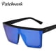 thumbnail image 1 of Gafas de sol cuadradas de gran tamaño para mujer y hombre, modernas, con parte superior plana y montura negra grande., 1 of 2